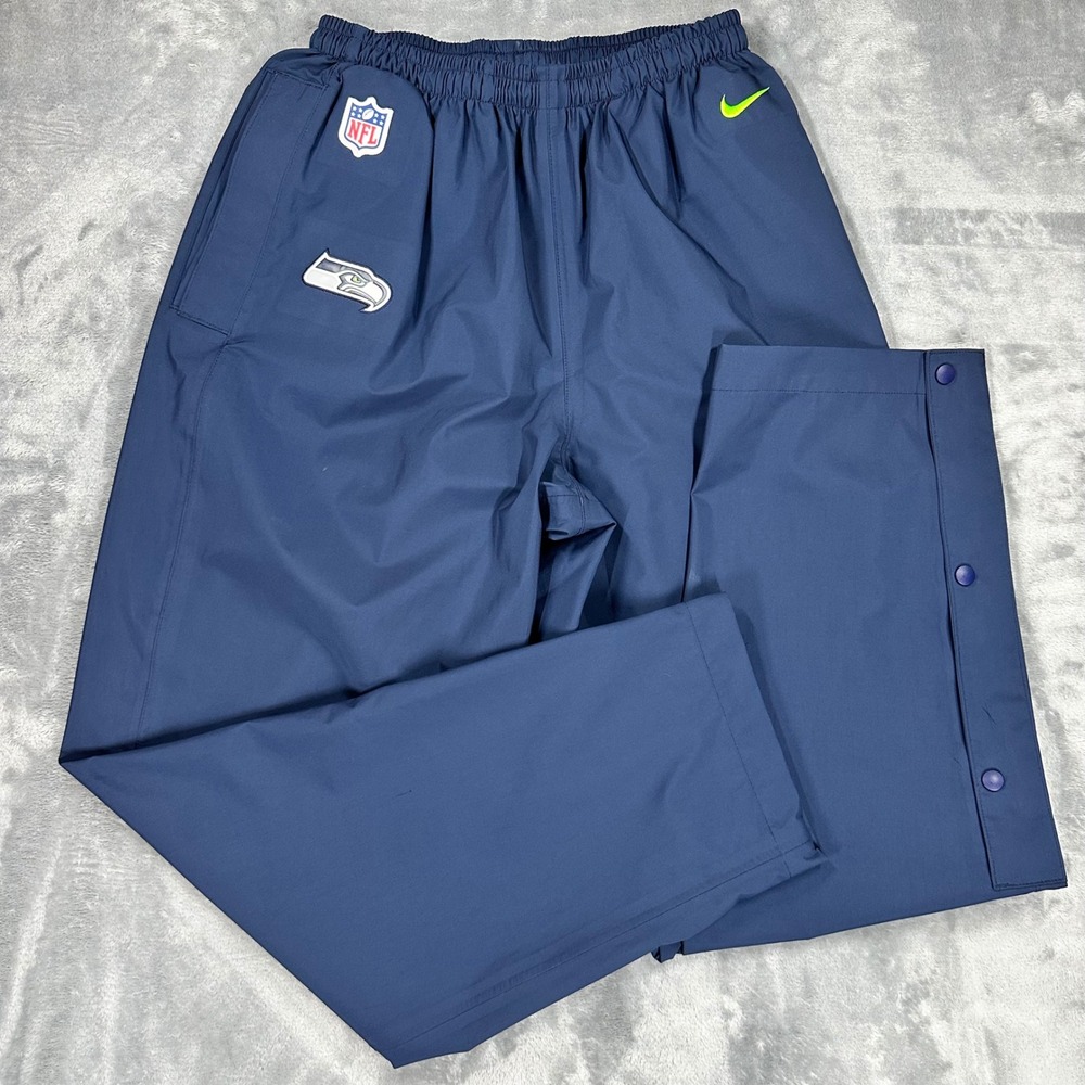 Nike Seattle Seahawks NFL Onfield Storm-FIT 20 Rain Pants Mens Large Navy Blue